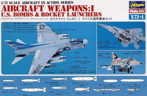 Aircraft Weapons 1: US Bombs & Rocket launchers X721