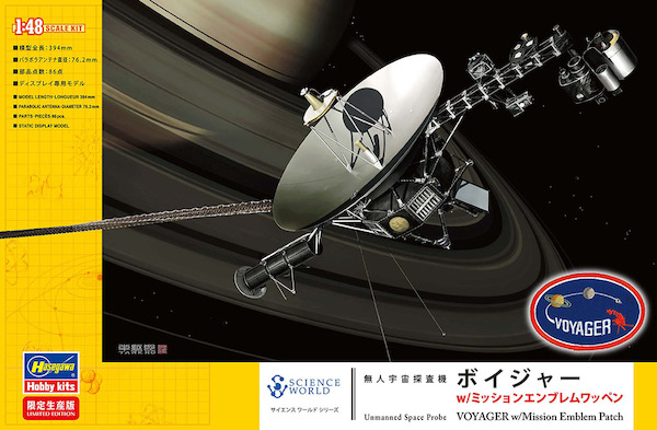 Unmanned Space probe voyager with Mission emblem Patch  SP435