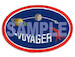 Unmanned Space probe voyager with Mission emblem Patch  SP536