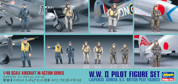 WW2 Pilot Figure Set : (Japanese,German,US,British) X487