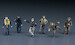 WW2 Pilot Figure Set : (Japanese, German, US, British) 24x728