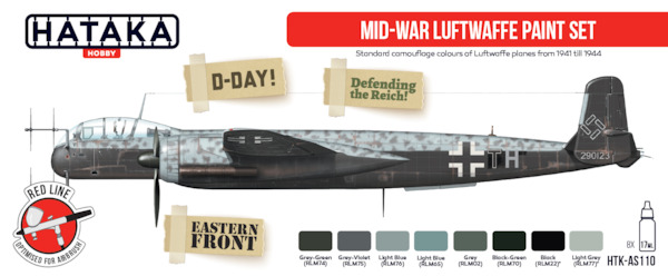 Mid War Luftwaffe (1941-1944) Paint set (8 colours) HTK-AS110