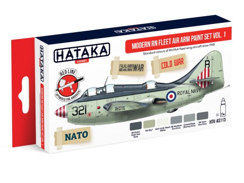 Modern Royal Navy Fleet Air Arm  paint set vol. 1 (6 colours)  ALSO USED BY DUTCH NAVY MLD!  HTK-AS113