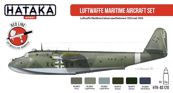 Luftwaffe Maritime Aircraft Paint Set (6 paints)  HTK-AS120