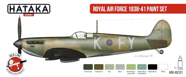 Royal Air Force 1938-41 Paint Set (8 paints)  HTK-AS121