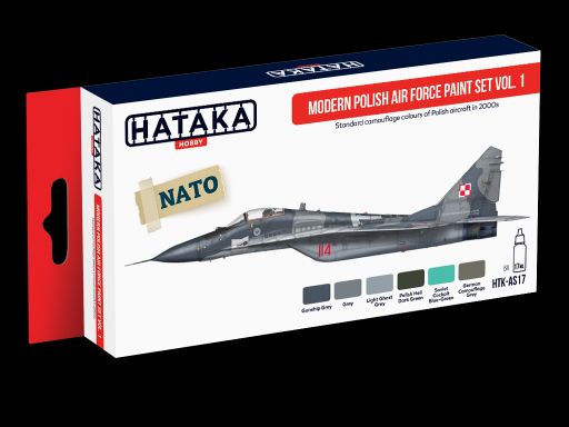 Modern Polish Air Force paint set vol.1 (6 colours)  HTK-AS17