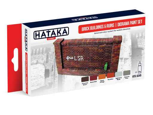 Brick Buildings & Ruins / Diorama Colour Set (6 colours) HTK-AS45