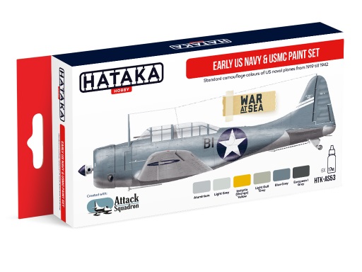 Early US Navy and Marine Corps paint set (6 colours) HTK-AS53