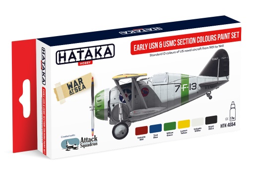 Early US Navy and Marine Corps Section colours paint set (6 colours) HTK-AS54