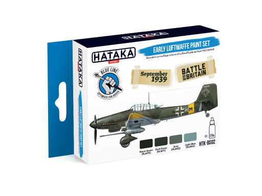 Early Luftwaffe paint set (4 colours) Optimised for Brushpainting ! HTK-BS02