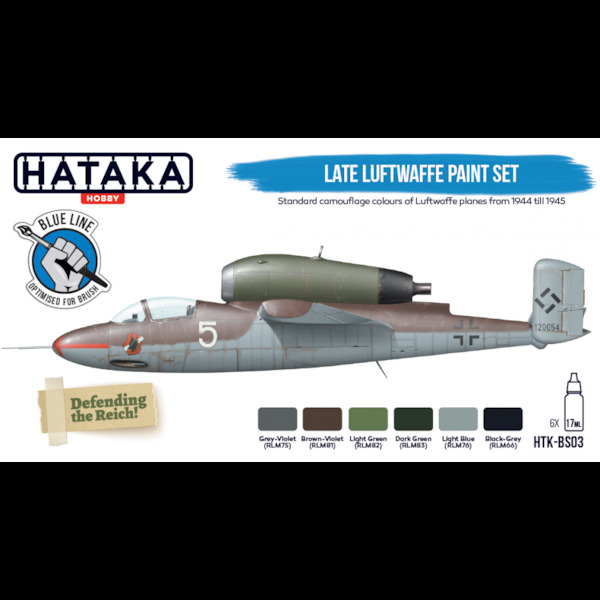 Late Luftwaffe paint set (6 colours) Optimised for Brushpainting HTK-BS03