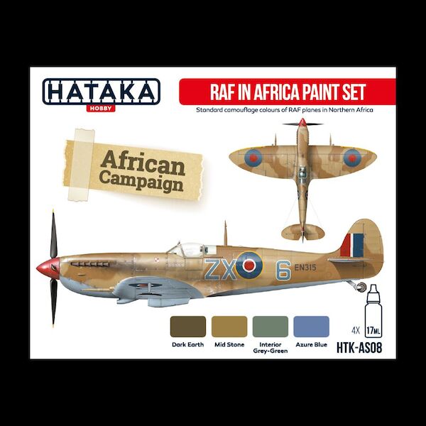 Royal Air Force in Africa paint set (4 colours) Optimised for Brushpainting ! HTK-BS08