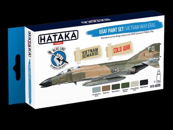 USAF (Vietnam War era) Paint set set (6 colours) Optimised for Brushpainting HTK-BS09