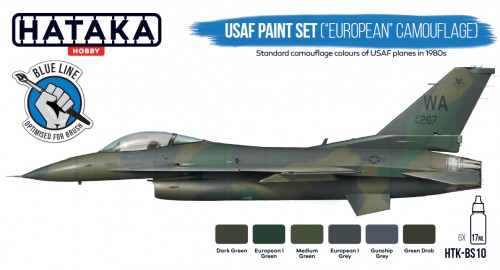 USAF paint set - (Europe camouflage) (6 colours) Optimised for Brushpainting HTK-BS10