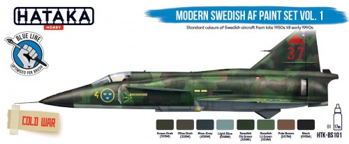 Modern Swedish AF paint set (8 colours) Vol 1 Optimised for Brushpainting HTK-BS101