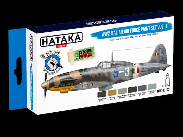WW2 ANR Italian AF Paint Set paint set Vo.1 (6 colours) Optimised for Brushpainting HTK-BS103