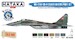 Mikoyan MiG29A/UB Fulcrum 4 colour paint set (6 colours) Optimised for Brushpainting HTK-BS105