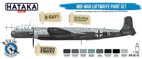 Mid-War Luftwaffe Paint set (8 colours) Optimised for Brushpainting HTK-BS110