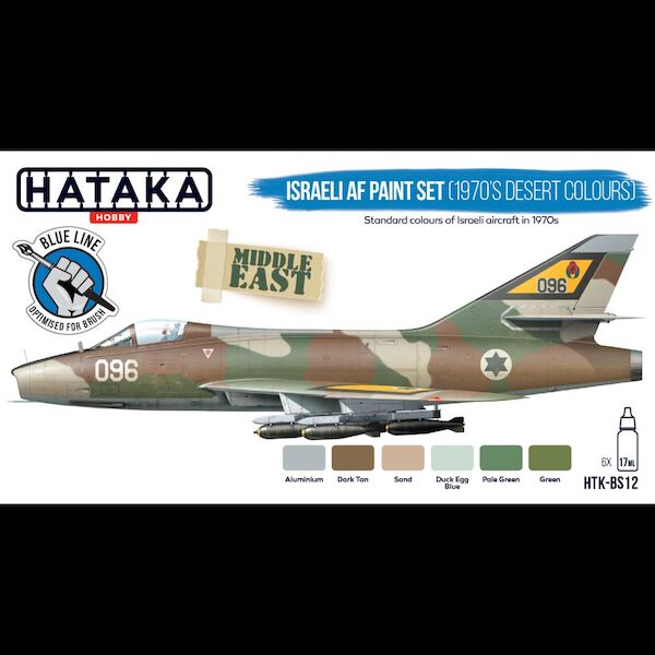 Israeli (1970's desert colours) Paint set set (6 colours) Optimised for Brushpainting HTK-BS12