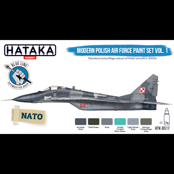 Modern Polish AF paint set (6 colours) Vol.1 Optimised for Brushpainting HTK-BS17