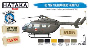 US Army Helicopters paint set (6 colours) HTK-BS19