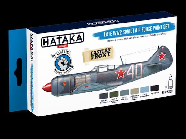 Late WW2 Soviet AF Paint set set (6 colours) Optimised for Brushpainting  HTK-BS20