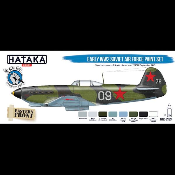Early WW2 Soviet Air force Paint set (8 colours) Optimised for Brushpainting HTK-BS33