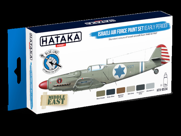 Israeli Air force Early period) Paint set (6 colours)  Optimised for Brushpainting  HTK-BS34