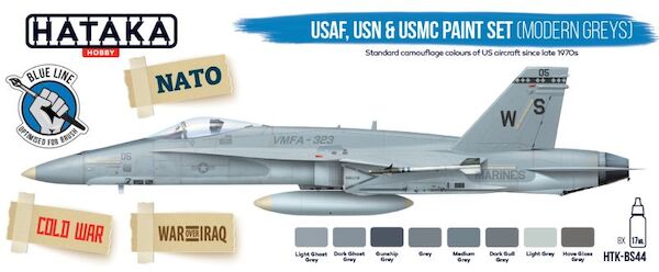 USAF, USN, USMC paint set vol. 1 (8 colours)  HTK-BS44