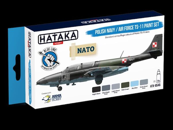 Polish Navy/Air Force TS11 Iskra Colour Set (6 colours) Optimised for Brushpainting HTK-BS46