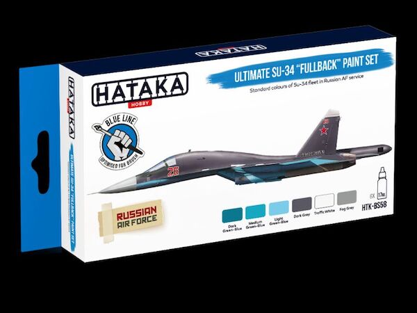 Ultimate Su-34 Fullback paint set (6 colours) Optimised for Brushpainting HTK-BS58