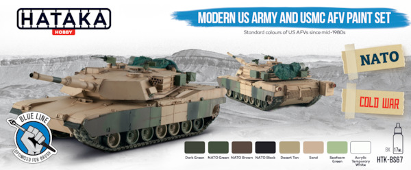 Modern US Army and USMC AFV Paint Set (8 colours) HTK-BS67