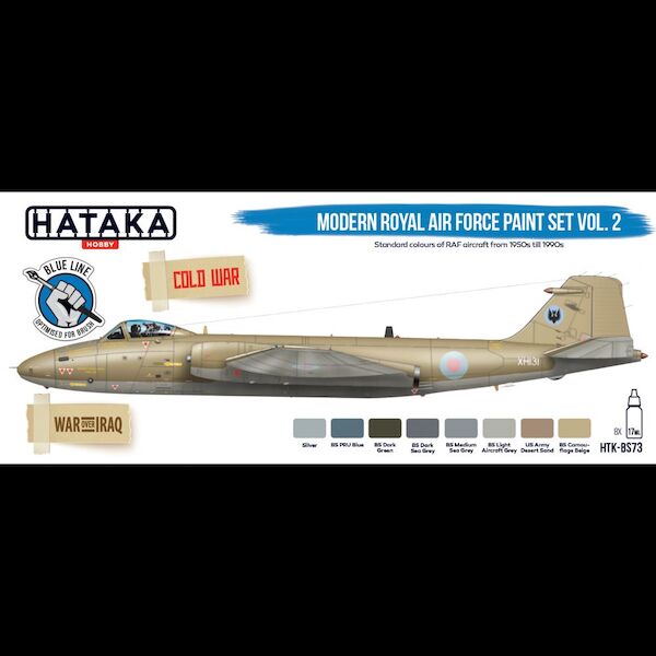 Modern Royal Air force Paint set Vol2 (8 colours) Optimised for Brushpainting HTK-BS73