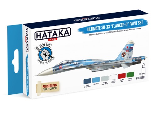 Ultimate Su33 Flanker D Paint set (6 colours)  Optimised for Brushpainting  HTK-BS83