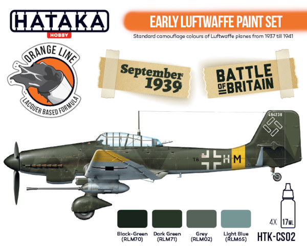 Early Luftwaffe paint set (4 Colours) HTK-CS02