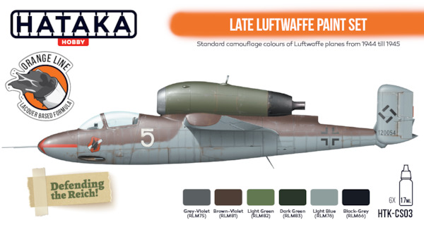Late Luftwaffe paint set (6 Colours) HTK-CS03