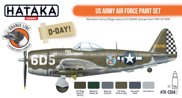 US Army Air Force paint set (6 Colours)  HTK-CS04.2