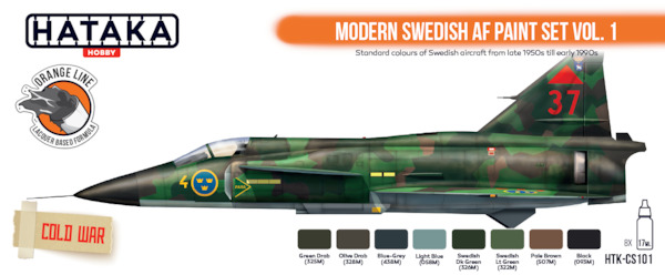 Modern Swedish Air Force Paint Set (8 Colours)  HTK-CS101