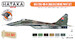 MiG29A/UB Fulcrum 4 colour paint set Vo.2 (6 colours) HTK-CS105