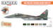 MiG29A/UB Fulcrum 4 colour paint set Vo.2 (6 colours) HTK-CS105