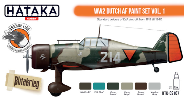 WW2 Dutch AF paint set vol. 1 (6 Colours) HTK-CS107