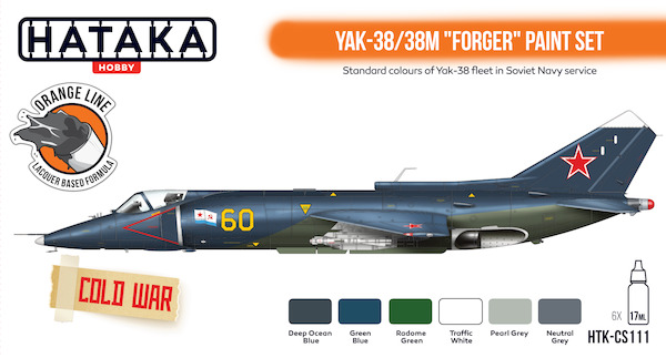Yakovlev Yak38/38M 'Forger" paint set Vo.2 (6 colours)  HTK-CS111