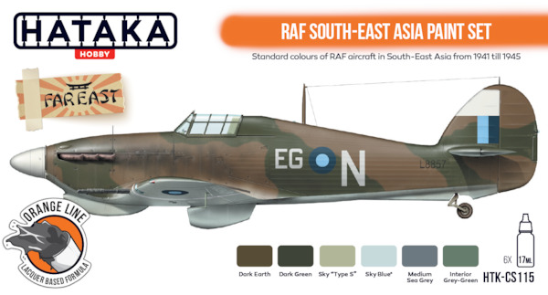 RAF South East Asia Paint set (6 colours) HTK-CS115