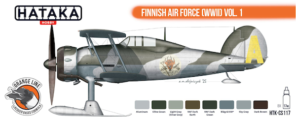 Finnish WWII Air Force Volume 1 Paint Set (8 colours)  HTK-CS117