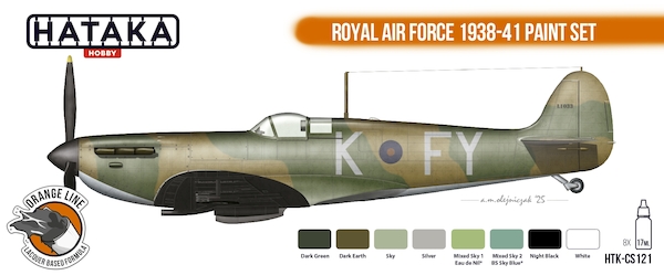 Royal Air Force 1938-41 Paint Set (8 paints)  HTK-CS121