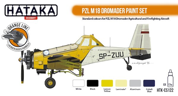 PZL M18 Dromader Paint Set (6 colours) HTK-CS122