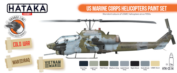 US Marine Corps Helicopters Paint Set (8 Colours) HTK-CS14