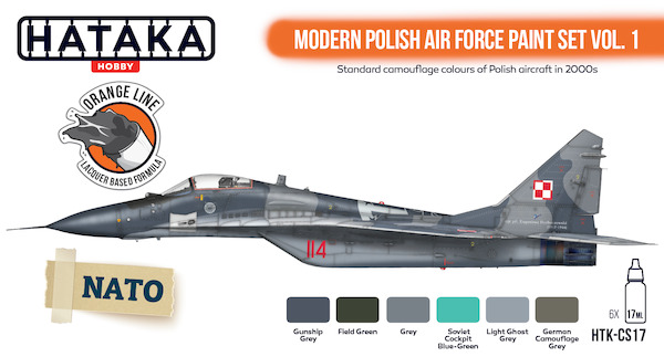 Modern Polish Air Force Paint Set Vol.1 (6 colours) HTK-CS17