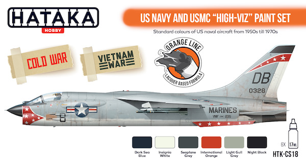 US Navy and USMC "high-viz" Paint Set  (6 Colours)  HTK-CS18