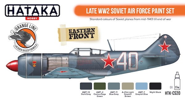 Late WW2 Soviet Air Force Paint set (6 colours) HTK-CS20
